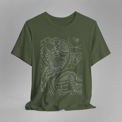 urban flow artistic t-shirt military green