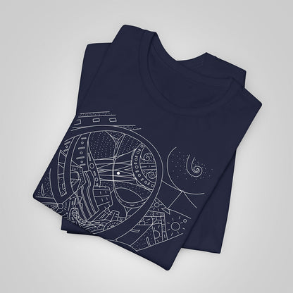 urban flow artistic t-shirt navy folded