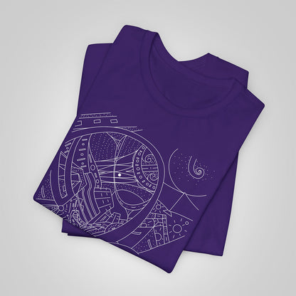 urban flow artistic t-shirt purple folded