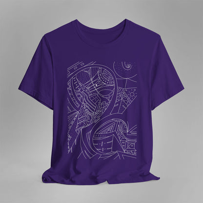 urban flow artistic t-shirt purple