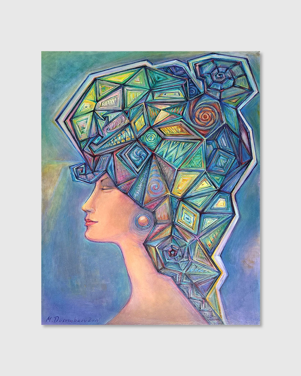 Woman with Abstract Hairstyle