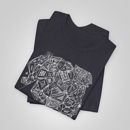 woman's profile artistic t-shirt dark gray folded