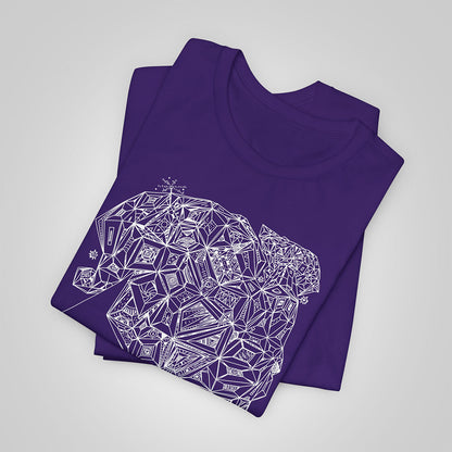 woman's profile artistic t-shirt purple folded